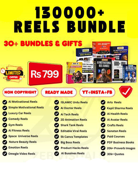 130k Ultimate Mega Reels Bundle (Instant Access Within 30 Seconds) With Reselling License