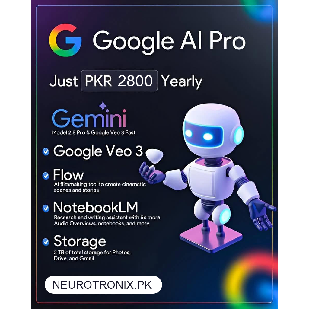 Gemini Pro + 2TB Google One Storage for 1 Year | Google AI Pro