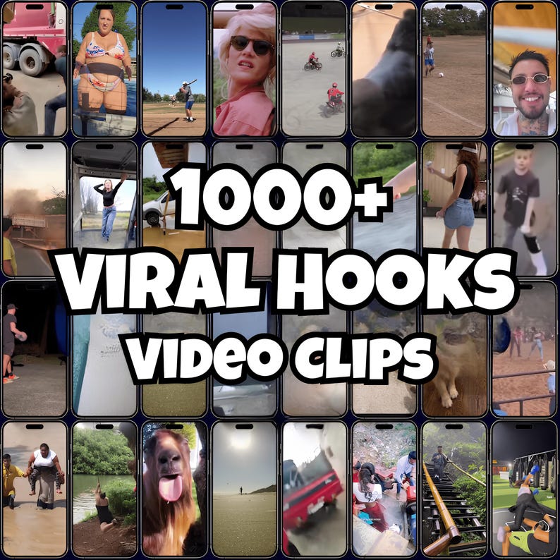 1000+ Ready to use Viral Video Hooks (Instant lifetime access within 30 seconds) with Reselling rights.